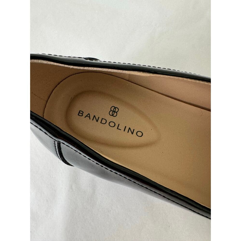 Bandolino Lindio Patent Loafers Grosgrain Bow Black Slip On Shoes 8.5 - Picture 10 of 13